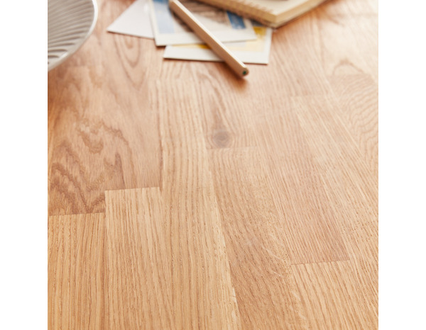 Plan de travail chêne massif l.300 x P.62 x Ép. 4 cm - Cooke and Lewis - Brico Dépôt