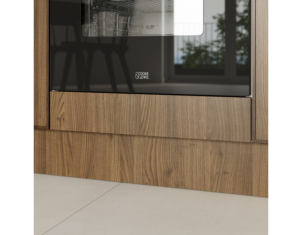 Bandeau four 60cm "Heline" noyer mat - l. 59.7 x h. 11.5cm - Cooke and Lewis - Brico Dépôt