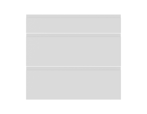 Façade 1 tiroir + 2 casseroliers 100cm "Glorian"blanc brillant - L. 99.7 x H. 71.5cm - Cooke and Lewis - Brico Dépôt