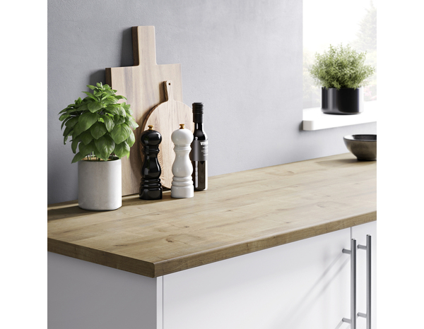 Plan de travail aspect chêne l.240 x P.62 x Ép. 2,8 cm - Brico Dépôt