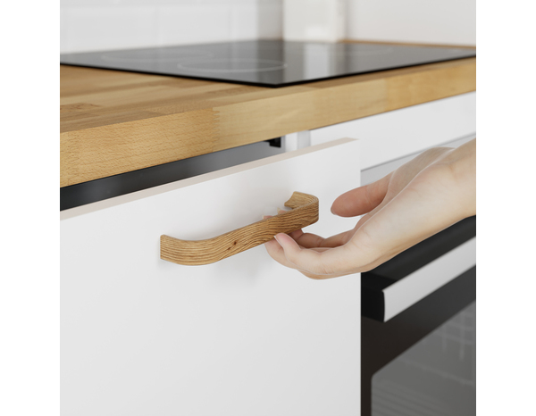 Façade 1 casserolier 40cm "Dorice" blanc brillant - L. 39.7 x H. 35.6cm - Cooke and Lewis - Brico Dépôt