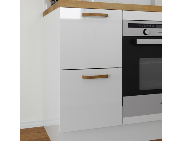 Façade 1 casserolier 40cm "Dorice" blanc brillant - L. 39.7 x H. 35.6cm - Cooke and Lewis - Brico Dépôt