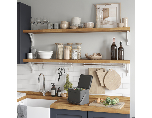 Plan de travail chêne massif l.300 x P.62 x Ép. 4 cm - Cooke and Lewis - Brico Dépôt