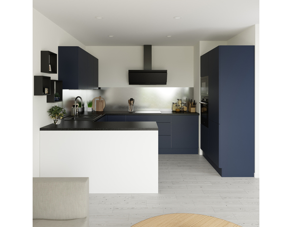 Finition caisson bas gauche "Dorice" bleu mat - l. 57 x h. 72cm - Cooke and Lewis - Brico Dépôt