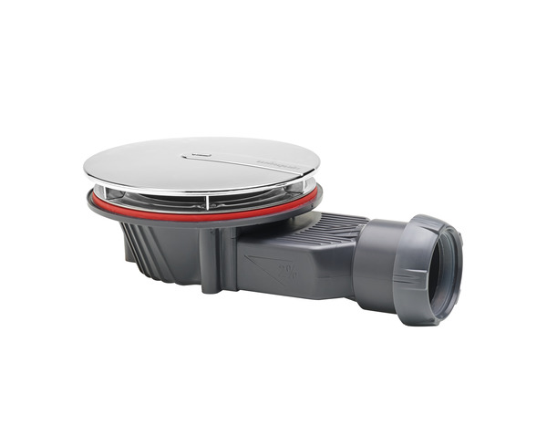 Bonde de douche slim + chromé D40 dôme ABS - Diam. 90 mm - Wirquin - Brico Dépôt