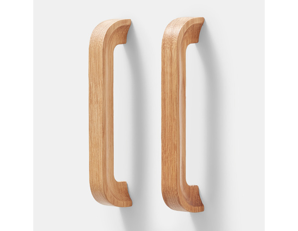 2 poignées de cuisine arrondies 17cm bois "RUTA" - Cooke and Lewis - Brico Dépôt