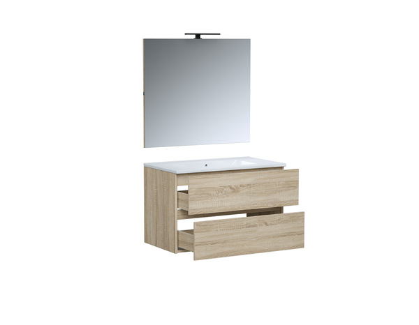 Ensemble meuble + vasque + miroir 80 cm "Arenzano" - Brico Dépôt