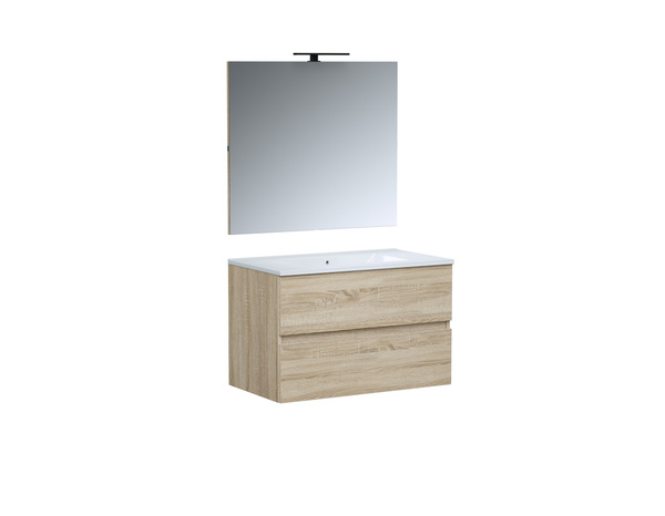 Ensemble meuble + vasque + miroir 80 cm "Arenzano" - Brico Dépôt