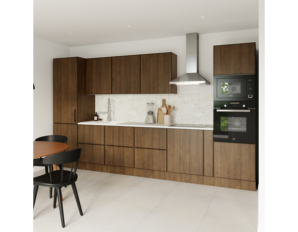 Façade 1 porte 40cm "Heline" noyer mat - l. 39.7 x h. 71.5cm - Cooke and Lewis - Brico Dépôt