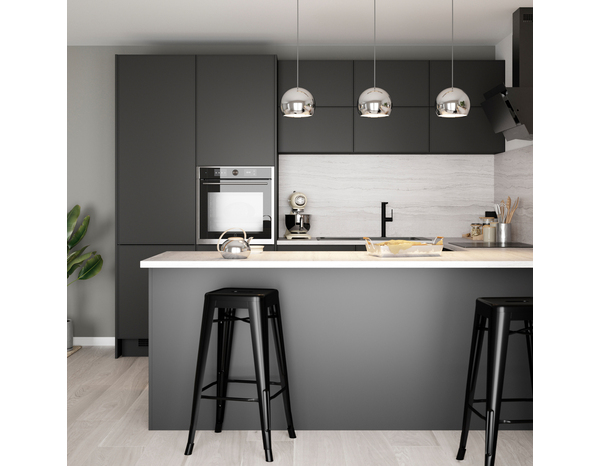 Façade 1 porte L 30 x H 72 Pasilla noir - Cooke and Lewis - Brico Dépôt