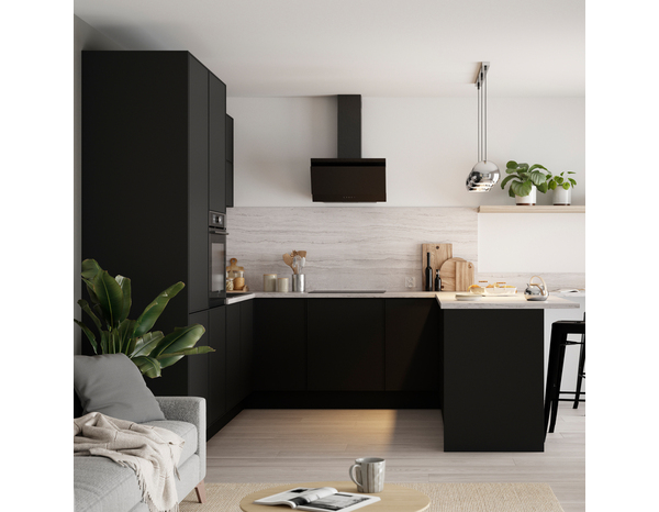 Façade 1 porte L 30 x H 72 Pasilla noir - Cooke and Lewis - Brico Dépôt