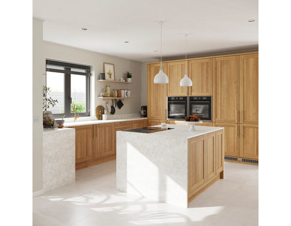 Façade 1 casserolier 40cm "Ilona"chêne doré - L. 39.7 x H. 35.6cm - Cooke and Lewis - Brico Dépôt