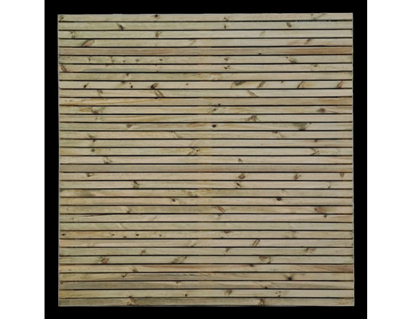 Panneau bois persienné et reversible "Moderna" - H. 1,80 x L. 1,80 m. Ép. 3,4 cm - Brico Dépôt