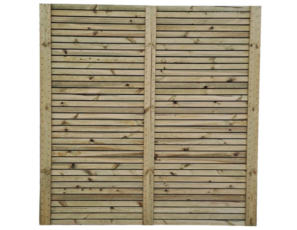 Panneau bois persienné et reversible "Moderna" - H. 1,80 x L. 1,80 m. Ép. 3,4 cm - Brico Dépôt