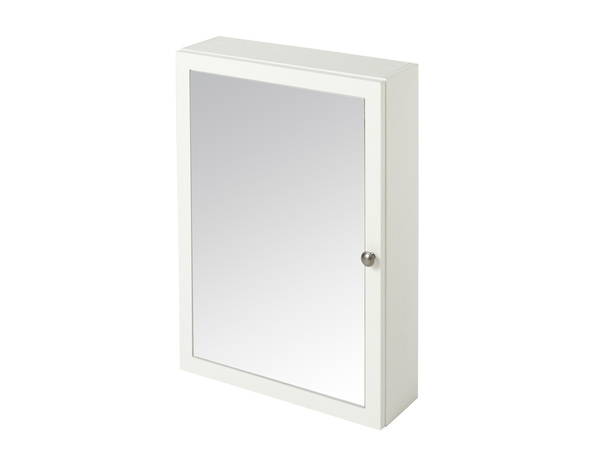 Armoire murale miroir "Perma" blanc. H. 70 cm; L. 50 cm; P. 15 cm - GoodHome - Brico Dépôt