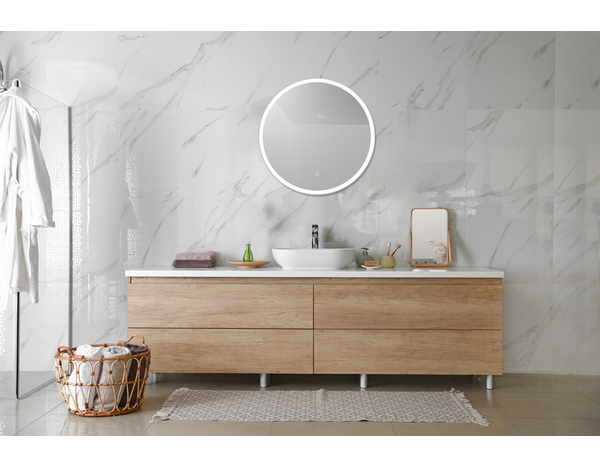 Miroir LED rond blanc "Chicago" Ø60cm - Brico Dépôt