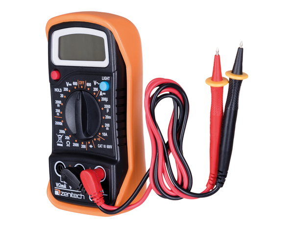 Lot multimètre digital + testeur de prise - 600 V - Zenitech - Brico Dépôt