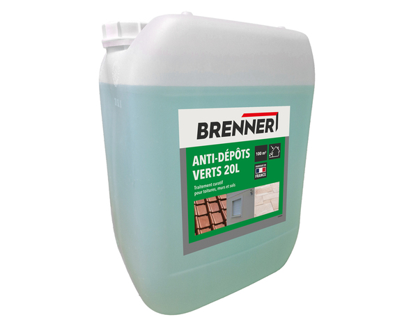 Anti-Dépôts Verts Guard 10 pour toitures, murs et sols - Bidon 20 L - Brenner - Brico Dépôt
