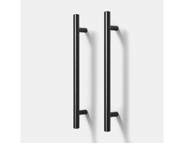 2 poignées de cuisine droites 22cm noir mat - Cooke and Lewis - Brico Dépôt