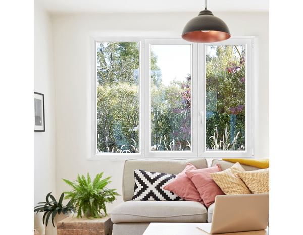 Fenêtre PVC blanc oscillo-battante 3 vantaux h.135 x l.180 cm - GoodHome - Brico Dépôt