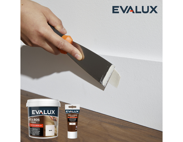 Pâte à bois blanc 500g à usage intérieur - Prêt à l'emploi - Evalux - Brico Dépôt