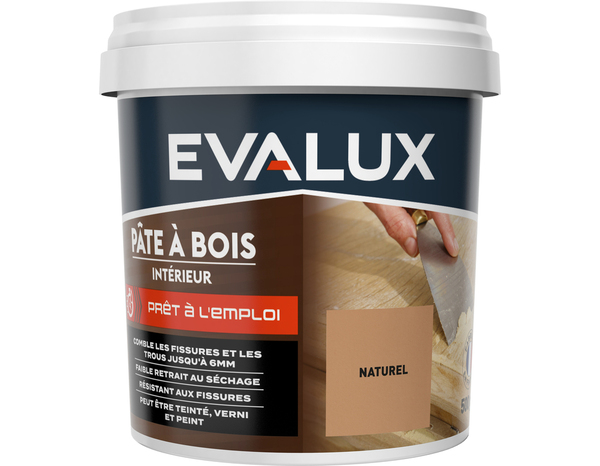 Pâte à bois 500g à usage intérieur - Prêt à l'emploi - Evalux - Brico Dépôt