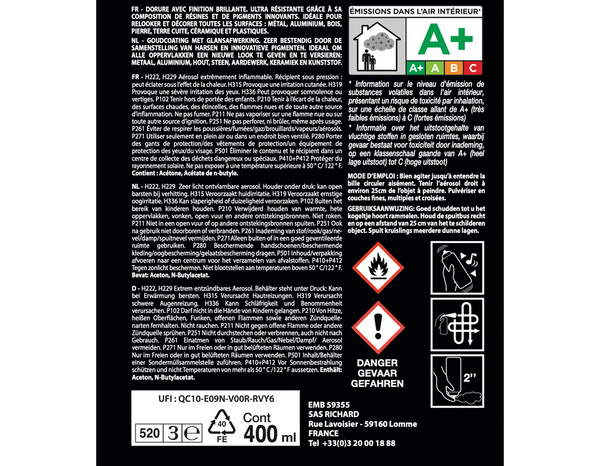 Aerosol 400 ml Dorure Fonte - Richard - Brico Dépôt