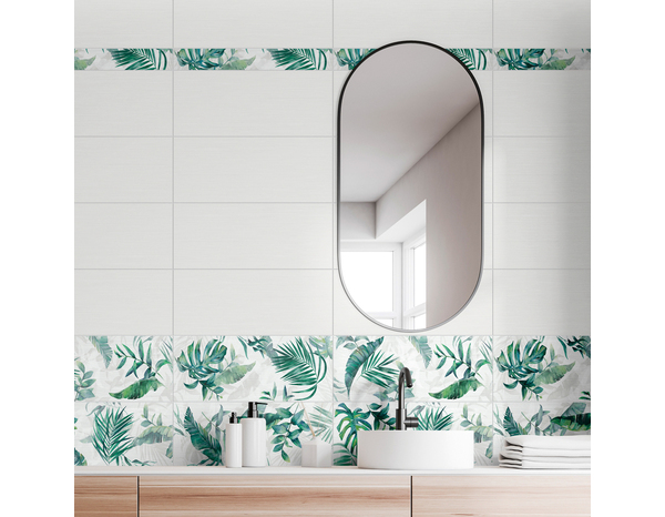 Décor mural "Ireina" tropical - l. 20 x L. 50 cm - Cooke and Lewis - Brico Dépôt