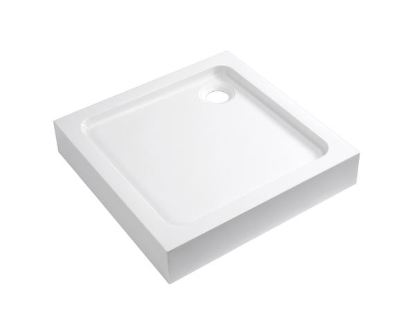 Receveur de douche acrylique carré 90x90cm blanc "DOMMEL" - Brico Dépôt