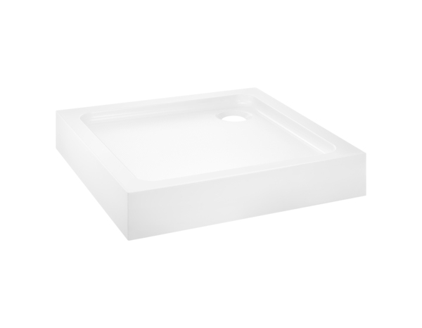 Receveur de douche acrylique carré 90x90cm blanc "DOMMEL" - Brico Dépôt