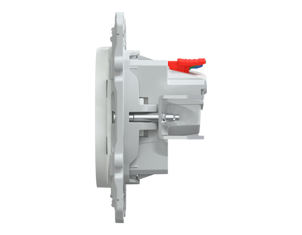 Prise 2P+T 16A encastrée par griffes blanc "OVALIS" - Brico Dépôt