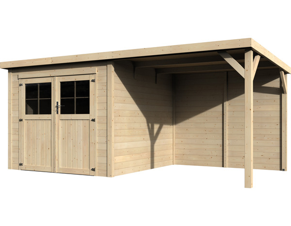 Abri avec extension "Franky" 12,22 m² - Brico Dépôt