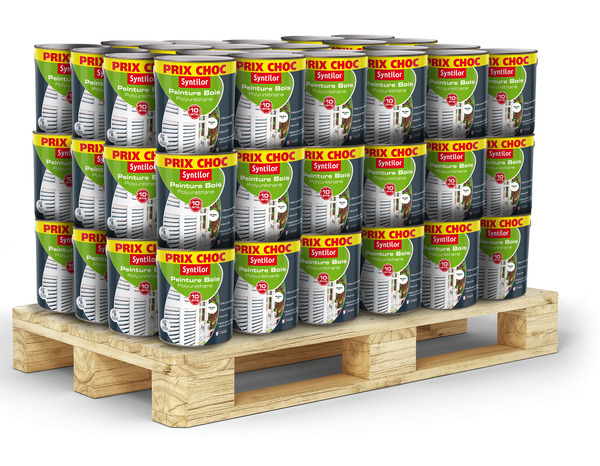 Peinture bois polyuréthane blanc - pot de 2,5L - Syntilor - Brico Dépôt