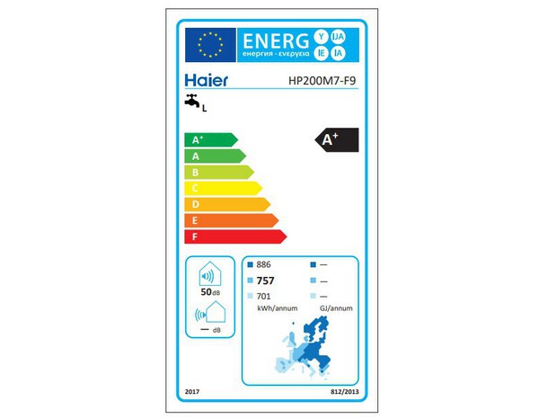 Chauffe-eau Thermodynamique 200 litres connecté et gainable - HP200M7 - Haier - Brico Dépôt