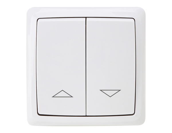Interrupteur carré blanc pour volets roulants - Brico Dépôt