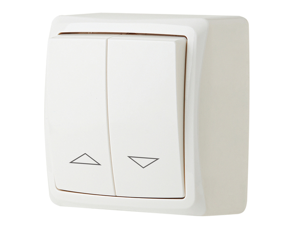 Interrupteur carré blanc pour volets roulants - Brico Dépôt