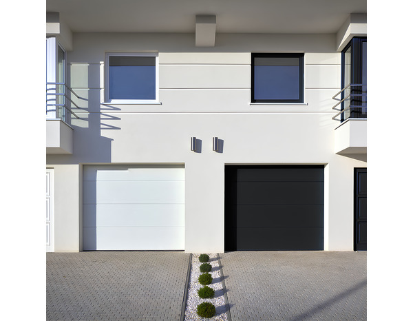 Porte de garage sectionnelle motorisée blanc - Brico Dépôt