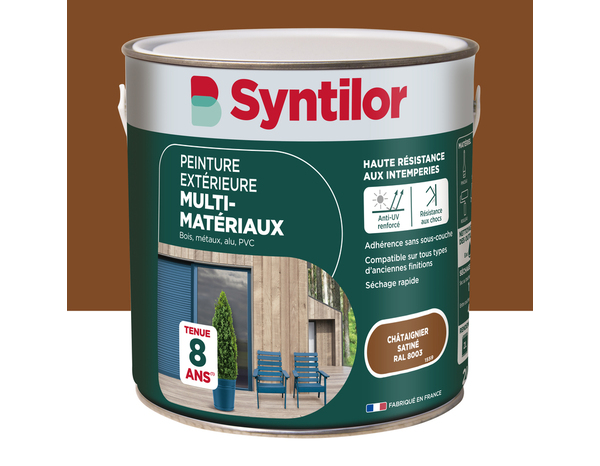 Peinture extérieure multi-matériaux - Châtaignier - 2 L - Syntilor - Brico Dépôt