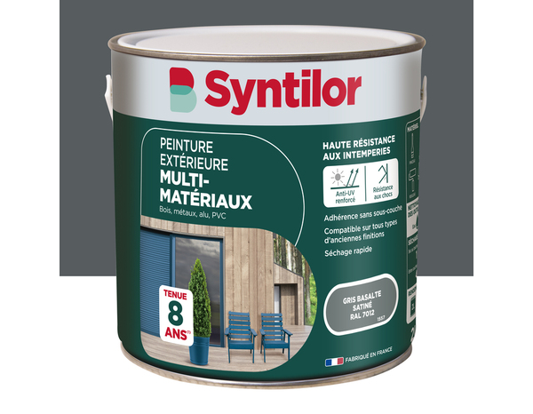 Peinture extérieure multi-matériaux - Gris basalte - 2 L - Syntilor - Brico Dépôt