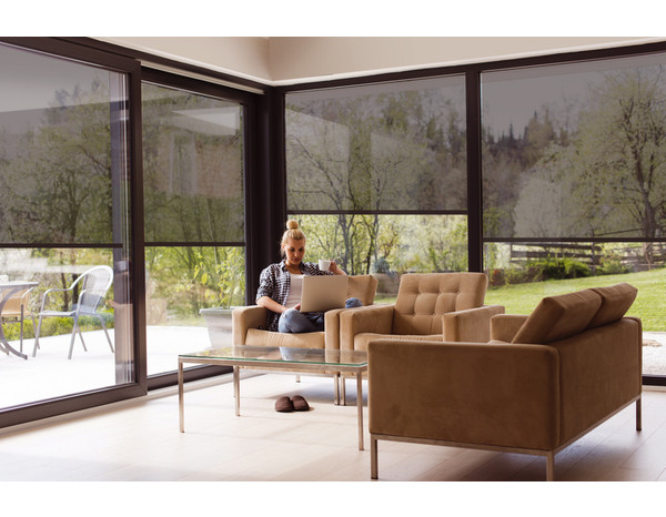 Store extérieur manuel enroulable gris - L. 120 X H. 250 CM - Brico Dépôt