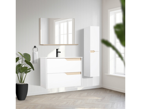 Colonne  à suspendre blanc "Tolima" : L. 30 x P. 30 x H. 120 cm - Brico Dépôt