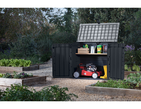 Coffre de rangement extérieur "Sio midi" noir 845 L - Brico Dépôt