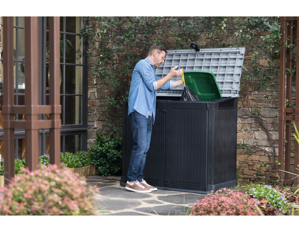 Coffre de rangement extérieur "Sio midi" noir 845 L - Brico Dépôt