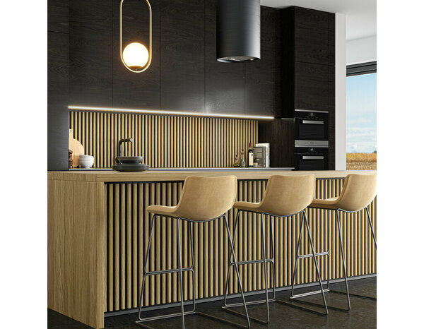 Lot de 5 parements tasseau 20 x 20 mm, en acier effet bois 360 X 1150 mm - Brico Dépôt