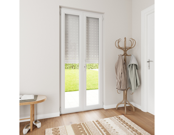 Volet roulant motorisé radio aluminium blanc 215 x 120 cm - GEOM - Brico Dépôt