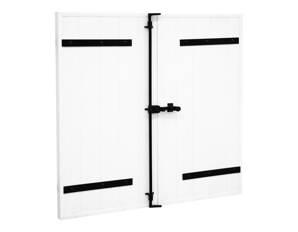 : Volet battant manuel 2 panneaux PVC blanc 145 x 120 cm - Brico Dépôt