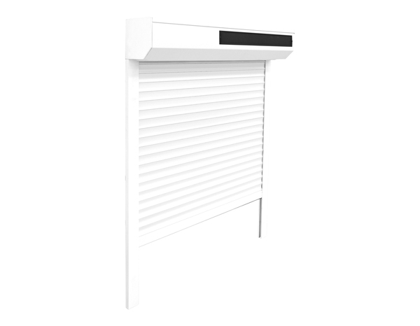 Volet roulant solaire motorisé aluminium blanc 205 x 80 cm - GEOM - Brico Dépôt