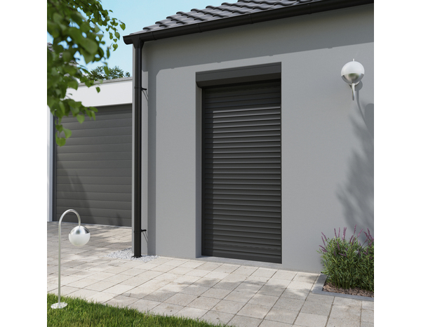 Volet roulant motorisé radio aluminium gris 215 x 100 cm - GEOM - Brico Dépôt