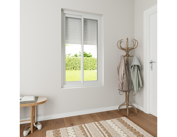 Volet roulant solaire motorisé aluminium blanc 155 x 90 cm - Brico Dépôt
