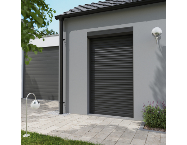 Volet roulant motorisé aluminium gris 215 x 120 cm - GEOM - Brico Dépôt